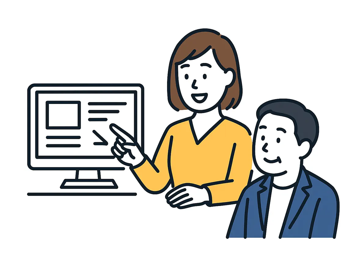 公開・レクチャー 更新手順を実演。公開後も運用アドバイスを継続。